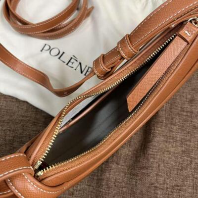 Polene Half Moon Bag Shoulder Bag Brown Women's Mini Bag with Shoulder Strap