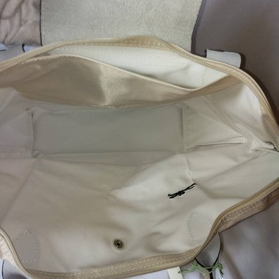 Longchamp L size Tote Bag Handbag Outlet Cream NEW
