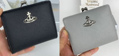chose 2colors Vivienne Westwood Bi-fold Wallet Bi-fold Wallet 43VV631Gray Black