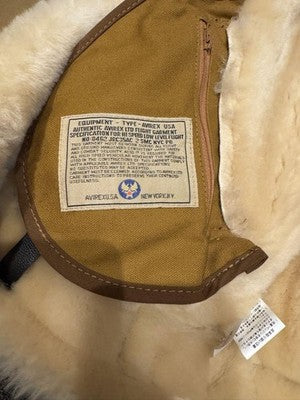 AVIREX TYPE B-3 Real Mouton Jacket bomber jacket Genuine Leather size 36 Brown