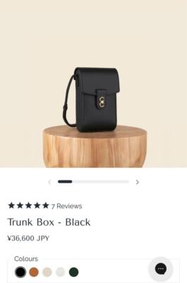 CAFUNE Trunk BoxMini bag for 　women　BlackLeather　With strap