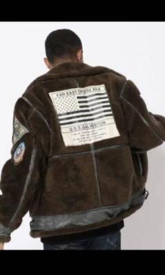 AVIREX Retro Boa B-3 Top Gun Jacket XL Polyester Black 783-2952004
