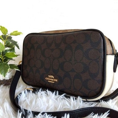 COACH Jes Crossbody In Blocked Signature Canvas Shoulder bag C1767 outlet New