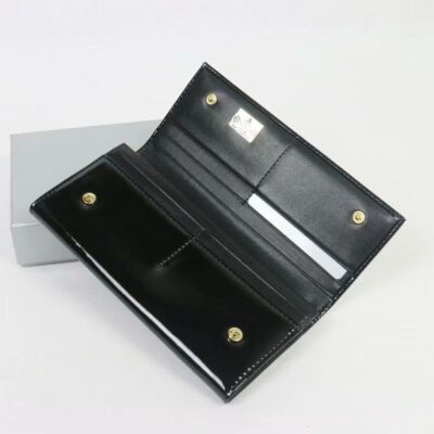 Vivienne Westwood Long wallet enamel bi-fold wallet 63VV507 black