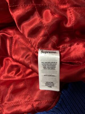 【S,M】BLACK Supreme 2023FW Tiger Varsity Jacket ORANGE Stadium jumper