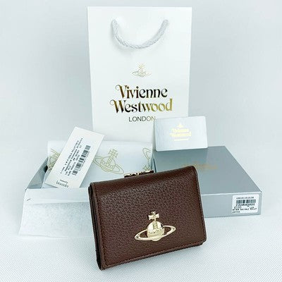 Vivienne Westwood Tri-fold Wallet Vivienne Westwood Clasp Wallet 13V138 Coffee
