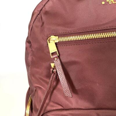[Good Condition] Tumi Backpack Nylon Carry Charm Included Wine Red