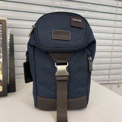 TUMI Multifunctional Business Shoulder Bag Crossbody Bag Backpack Bluepp