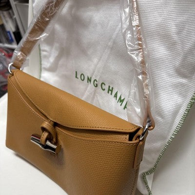 Longchamp Le Rozo S size Hobo Bag Tote Bag Hand bag Brown Cowhide Leather
