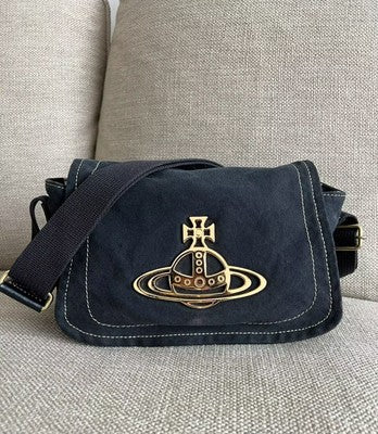 select black or white Vivienne Westwood Edgewear Shoulder Bag Denim NEW