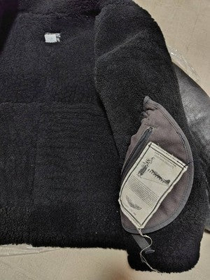 AVIREX B-3 Leather Jacket sheepskin flight jacket size XL/42 Black Rare Model