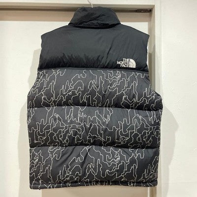Size: XL Black Tree Bark The North Face Down Vest Novelty Nuptse Vest ND92339