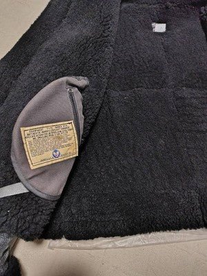 AVIREX B-3 Leather Jacket sheepskin flight jacket size XL/42 Black Rare Model