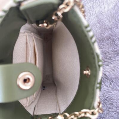 CAFUNE Smartphone shoulder chain bag, green, women's mini bag