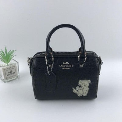 COACH CD444 Dancing Kitten Mini Rowan Satchel Dog Mini Boston Bag Shoulder Bag