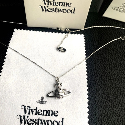 Vivienne Westwood Susie Orb Necklace, Silver, 45cm Chain, 2.5x1.7cm Pendant