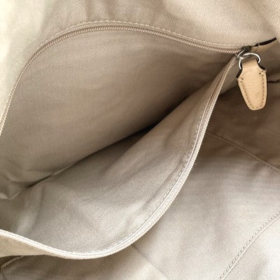 Coach Leather 2WAY Clutch Bag Second Bag Crossbody Shoulder Bag Beige