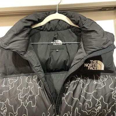 Size: XL Black Tree Bark The North Face Down Vest Novelty Nuptse Vest ND92339