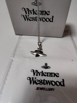 Vivienne Westwood Necklace & Earrings Set, Heart Orb Diamante, Silver, Purple