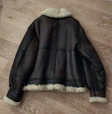 AVIREX TYPE B-3 17755 Genuine Leather Flight Jacket Dark Brown Size M/38