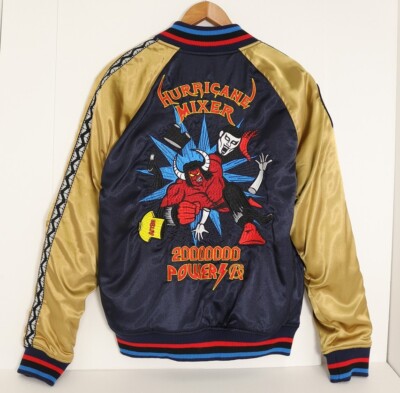 【M or L】PUNK DRUNKERS x Kinnikuman Reversible Skajan Jacket Navy gold Black