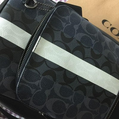 Coach Graham Pack In Blocked Signature Canvas W/ Varsity Stripe C3229 Outlet New