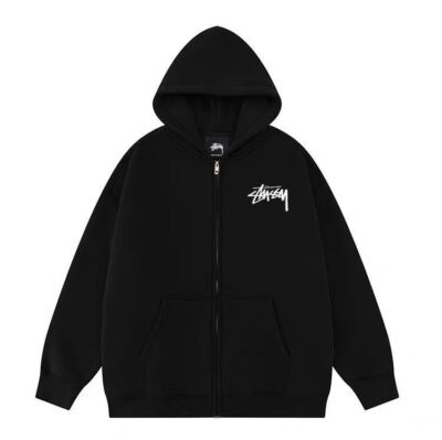 see description size S-XL STUSSY BASIC ZIP HOOD full sweat zip hoodie