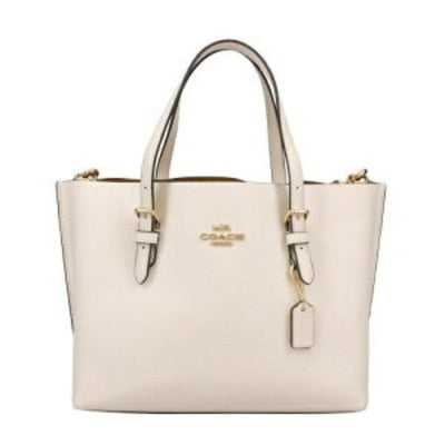 COACH Mollie Tote 25 Shoulder Bag C4084 Chalk True Red Outlet New