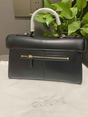 CAFUNE medium stance bag shoulder bag women's black leather