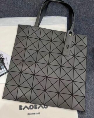 Issey Miyake BAO BAO Prism Shoulder Tote Bag PVC Glossy From Japan Matte gray