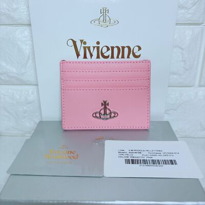Vivienne Westwood Card Case 933VW168 Wallet Embossed Card Holder PINK