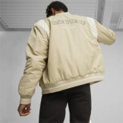 check description size M-2XL PUMA ONE PIECE Collabo Varsity Jacket Unisex Putty
