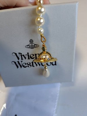Vivienne Westwood pearl necklace broken gold choker with accessories new