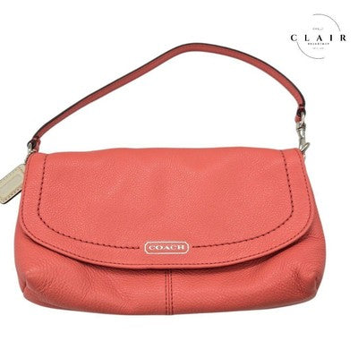 COACH One-shoulder bag Accessory Pouch Handbag Parka Large Pink Canvas