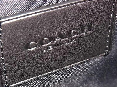 Coach Boa x Leather Crossbody Shoulder Bag for Men Black x Blue Zip bag