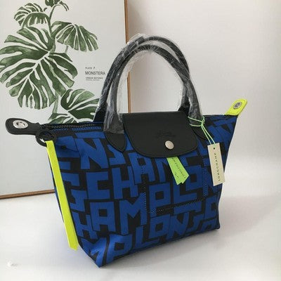 Longchamp Le Pliage M size Tote Bag Hand bag Shoulder bag LGP Design Blue
