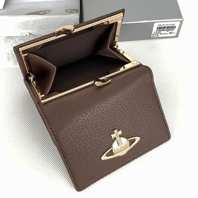 Vivienne Westwood Tri-fold Wallet Vivienne Westwood Clasp Wallet 13V138 Coffee
