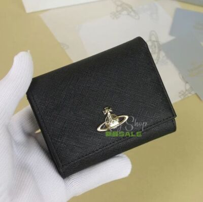 Vivienne Westwood Folding clasp tri-fold wallet Multi-Card Pocket Leather