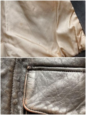 AVIREX Leather Jacket A-2 Genuine Leather Flight Jacket Brown Size XL  90's