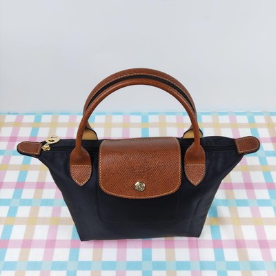 Longchamp Le Pliage S  Tote Bag Handbag collapsible Outlet black brown NEW