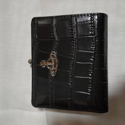 Vivienne Westwood Crocodile Pattern snap button closure Pocket Women's Wallet C