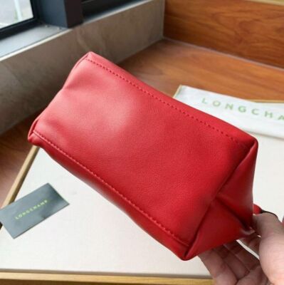 Longchamp Le Pliage XS size Tote Bag Hand bag Shoulder bag Red Leather