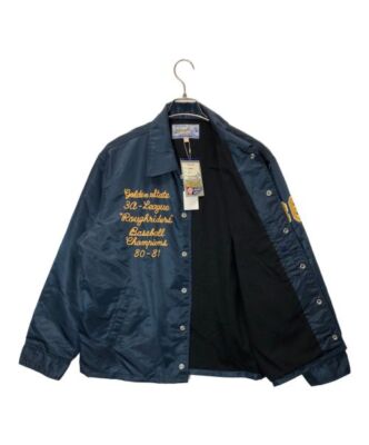 【38】 WHITESVILLE WV15388 NYLON COACH JACKET Yellow x Navy