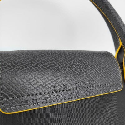 Longchamp Le Pliage S  Tote Bag Handbag collapsible Outlet Black yellow NEW