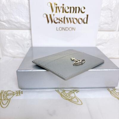 Vivienne Westwood Card Case 933VW168 Wallet Embossed Card Holder grey