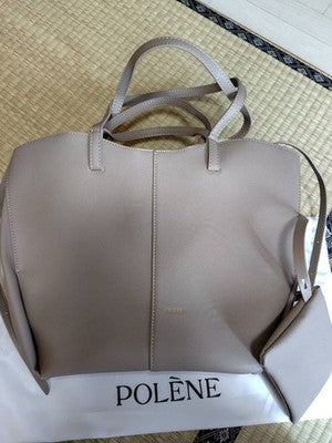 POLENE Gray Shoulder Bag Large Women's Large Capacity Bag Gray