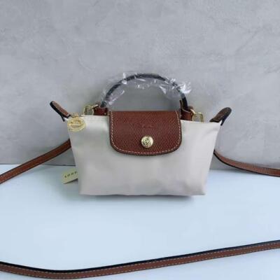Longchamp XS size Tote Bag Handbag nylon bag Shoulder bag Ivory/PAPIERsp