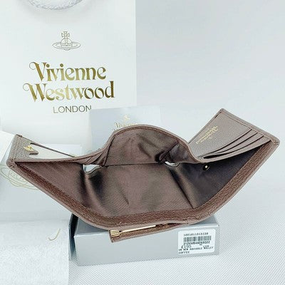 Vivienne Westwood Tri-fold Wallet Vivienne Westwood Clasp Wallet 13V138 Coffee