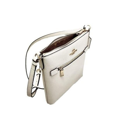 COACH Shoulder Bag Leather Mini Rowan File Bag Crossbody Purse CE871 IMCHK Chalk
