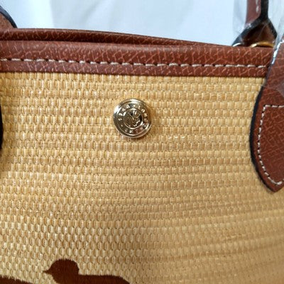 Longchamp Le Pliage M size Tote Bag Handbag Shoulder bags Brown Leather